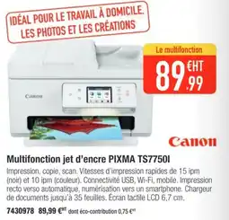 Plein ciel Canon Multifonction jet d'encre PIXMA TS77501 offre
