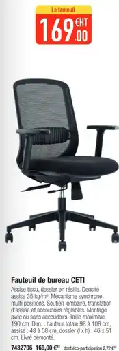 Plein ciel Fauteuil de bureau CETI offre