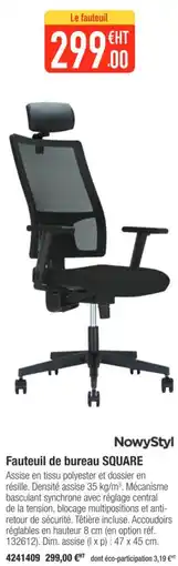 Plein ciel Fauteuil de bureau SQUARE offre