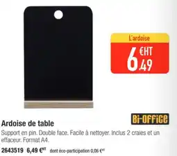Plein ciel Ardoise de table offre