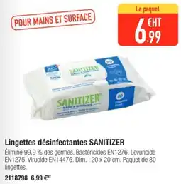 Plein ciel Lingettes désinfectantes SANITIZER offre