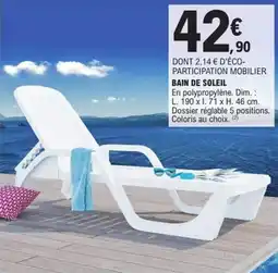 E.Leclerc Brico Bain de soleil offre