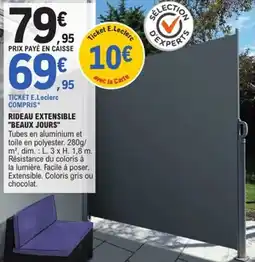 E.Leclerc Brico Rideau extensible beaux jours offre