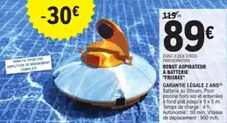 E.Leclerc Brico Robot aspirateur à batterie frisbee offre