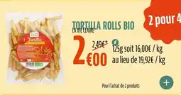 La Vie Claire Tortilla rolls bio offre