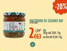 La Vie Claire Macédoine de légumes bio offre