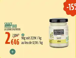 La Vie Claire Sauce aïoli bio offre