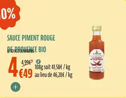 La Vie Claire Sauce piment rouge de provence bio offre
