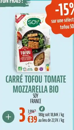 La Vie Claire Carré tofou tomate mozzarella bio offre