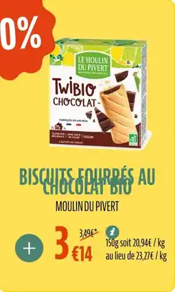 La Vie Claire Biscuite fourres au chocolat bio offre