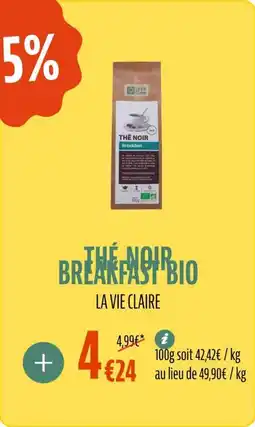 La Vie Claire The noir breakfast bio offre