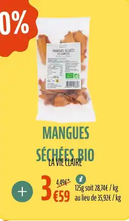 La Vie Claire Mangues séchées bio offre