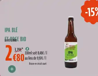 La Vie Claire Ipa blé et orge bio offre