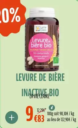 La Vie Claire Levure de bière inactive bio offre