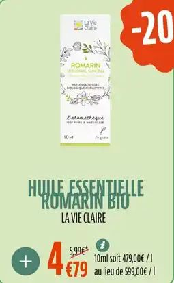 La Vie Claire Huile essentielle romarin bio offre