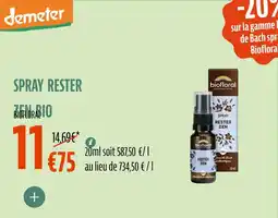 La Vie Claire Spray rester zen bio offre