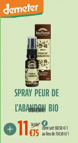 La Vie Claire Spray peur de l'abandon bio offre