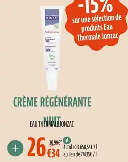La Vie Claire CrÚme régénérante nuit offre