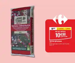 Cora x Carrefour Terreau géraniums offre