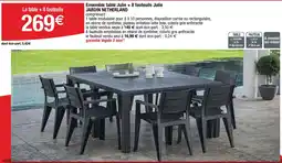 Cora Ensemble table julie + 8 fauteuils julie jardin netherland offre