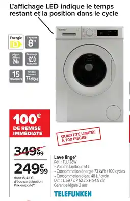 Cora Lave linge offre
