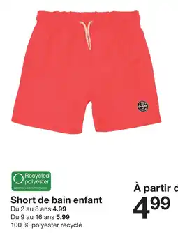 Zeeman Short de bain enfant offre