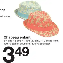 Zeeman Chapeau enfant offre