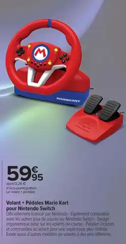 Cora x Carrefour Volant + pédales mario kart pour nintendo switch offre