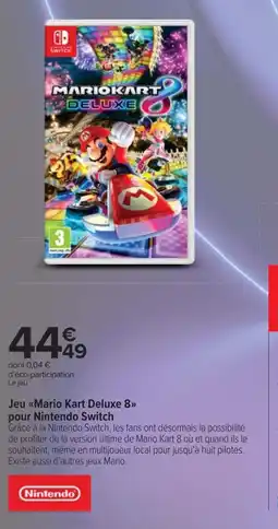 Cora Jeu mario kart deluxe 8 pour nintendo switch offre