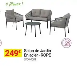 Oogarden Salon de jardin en acier rope offre