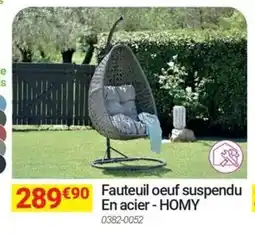 Oogarden Fauteuil oeuf suspendu en acier homy offre