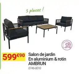 Oogarden Salon de jardin en aluminium & rotin ambrun offre