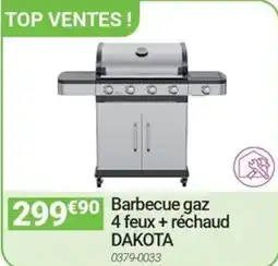 Oogarden Barbecue gaz 4 feux + réchaud dakota offre