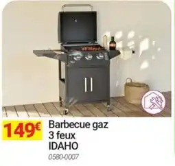 Oogarden Barbecue gaz 3 feux idaho offre