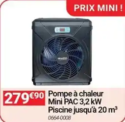 Oogarden Pompe à chaleur mini pac 3,2 kw piscine jusqu'à 20 m³ offre
