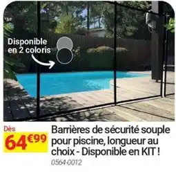 Oogarden Barrières de sécurité souple pour piscine longueur au choix disponible en kit offre