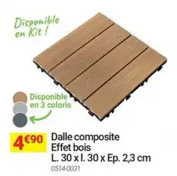 Oogarden Dalle composite effet bois offre