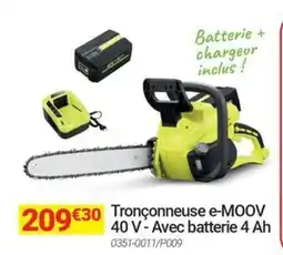 Oogarden Tronçonneuse e moov 40 v avec batterie 4 ah offre