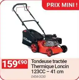 Oogarden Tondeuse tractée thermique loncin 123cc offre