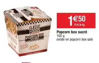 Cora x Carrefour Popcorn box sucré offre