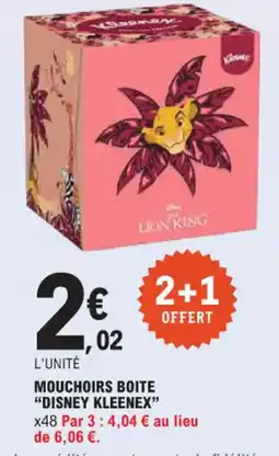 E.Leclerc Mouchoirs boite disney kleenex offre