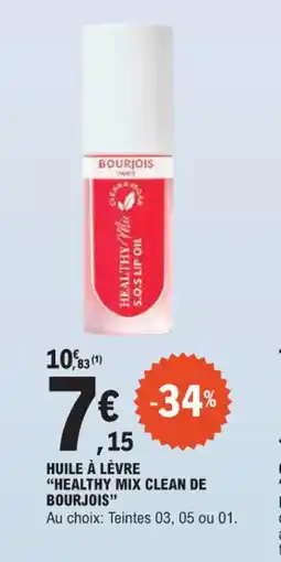E.Leclerc Huile à lèvre healthy mix clean de bourjois offre