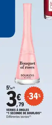 E.Leclerc Vernis à ongles 1 seconde de bourjois offre
