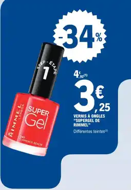E.Leclerc Vernis à ongles supergel de rimmel offre