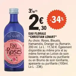 E.Leclerc Eau florale christian lenart offre