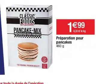 Préparation pour pancakes