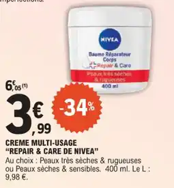 E.Leclerc Creme multi-usage repair & care de nivea offre