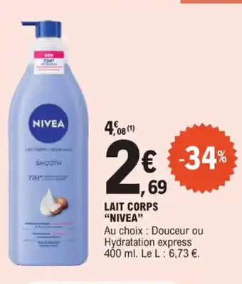E.Leclerc Lait corps nivea offre