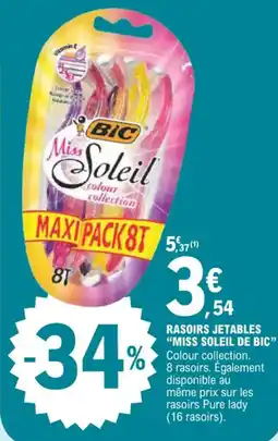 E.Leclerc Rasoirs jetables miss soleil de bic offre
