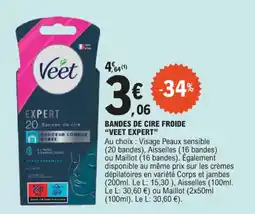 E.Leclerc Bandes de cire froide veet expert offre